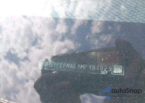 2021 Toyota Corolla Le из США, поврежденный, VIN 5YFEPMAE1MP191829